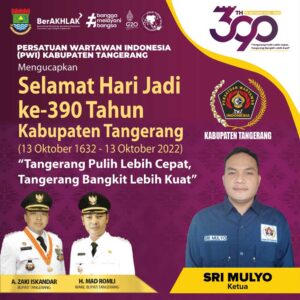 PWI Ucapkan Selamat Hari Jadi Ke-390 Kabupaten Tangerang
