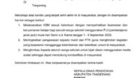 Dindik Kabupaten Tangerang Keluarkan Surat Himbauan PJJ